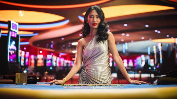 Live blackjack dealer at togelcc link studio with multiple camera angles