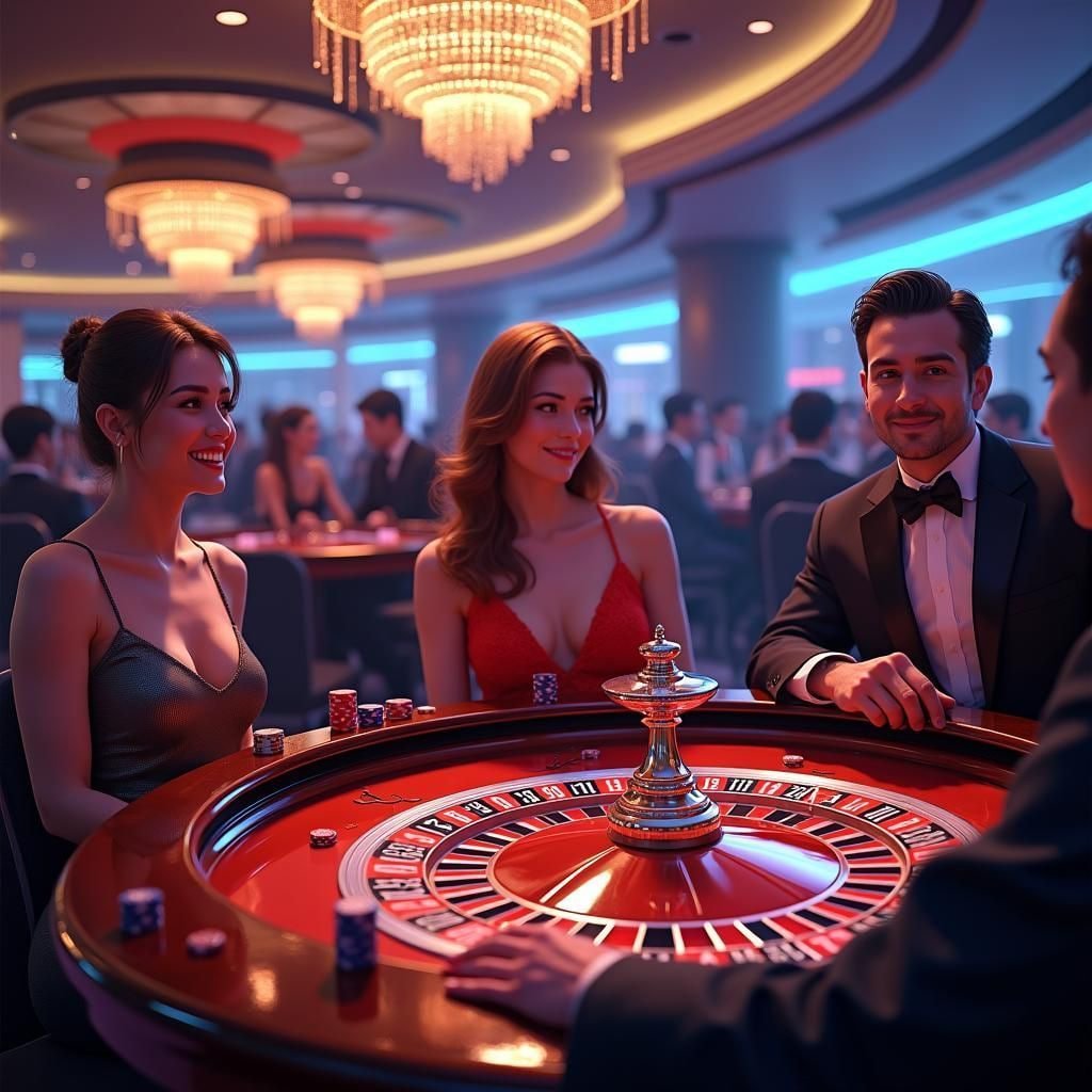 Monopoly Live dealer studio with spinning wheel and live camera feed